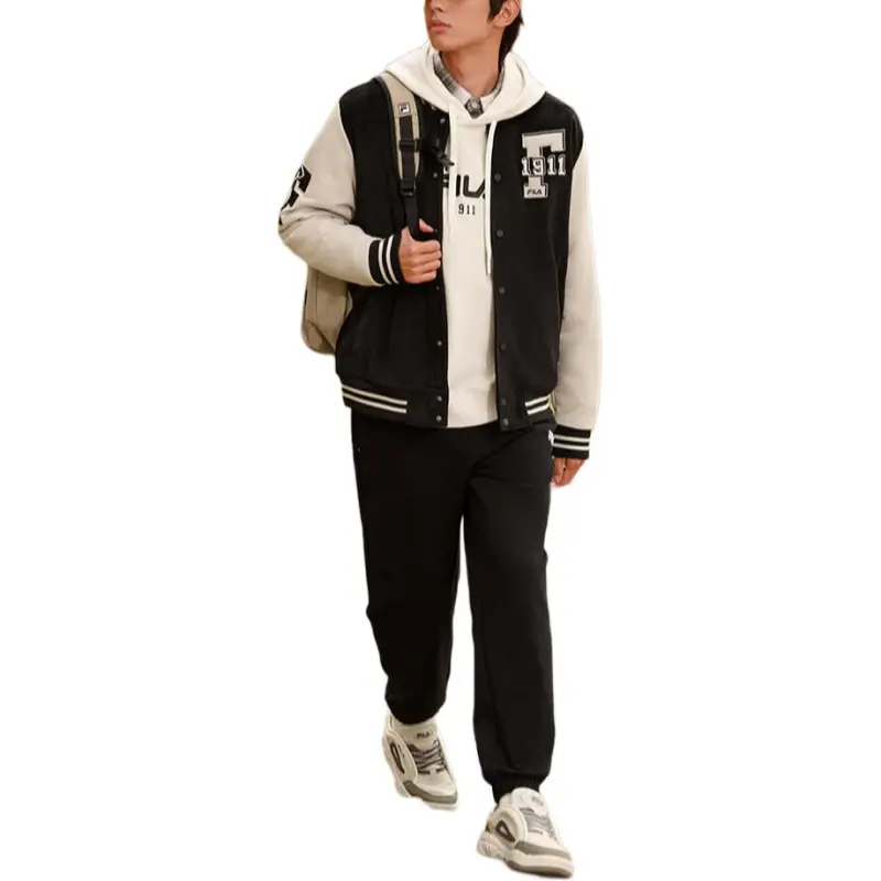 FILA FW24 Baseball Jacket Men's Jet Black-2