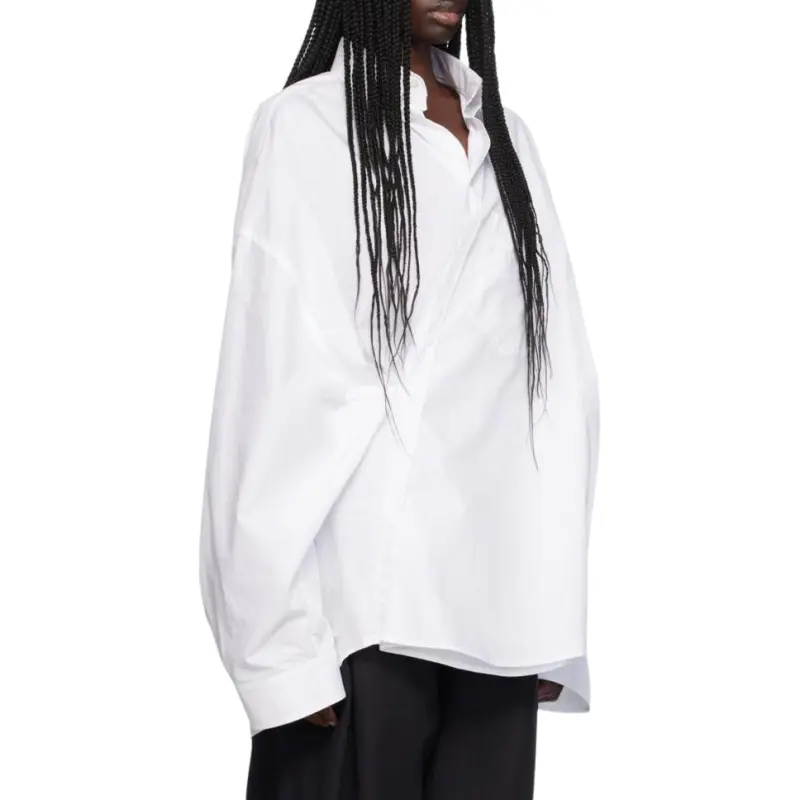 Balenciaga Logo Embroidered Wrap Shirt-3