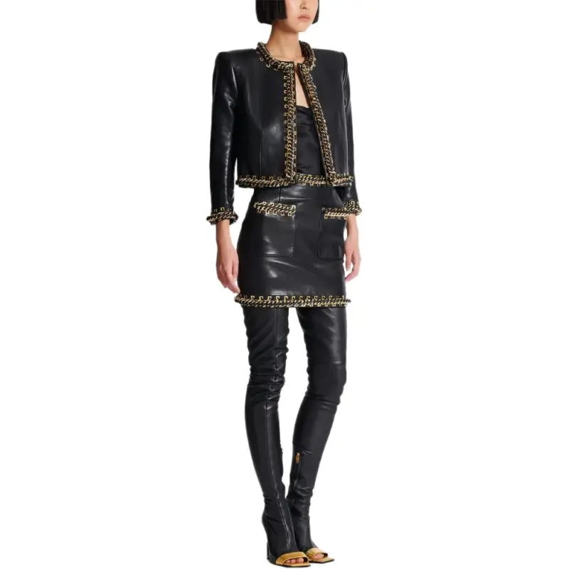 BALMAIN Chain Detailing Jacket-4
