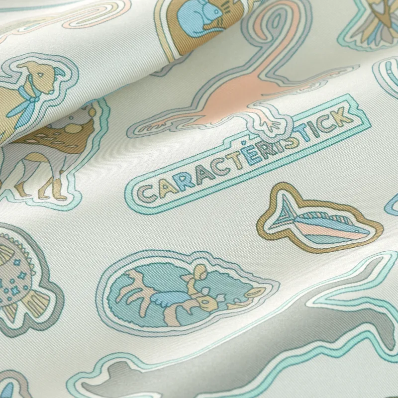 HERMES Silk, Silk Scarves Unisex Green-2