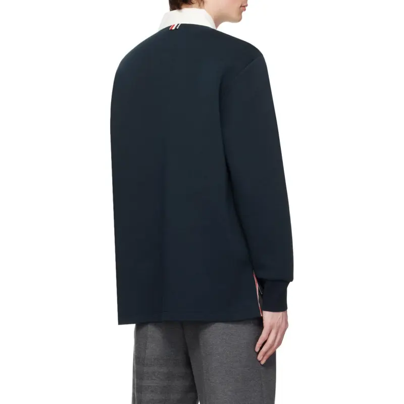 THOM BROWNE Polo Shirts Men Blue-4
