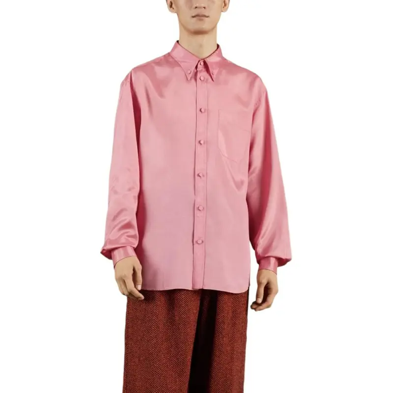 GUCCI Chinese New Year Shirts Men Pink-1
