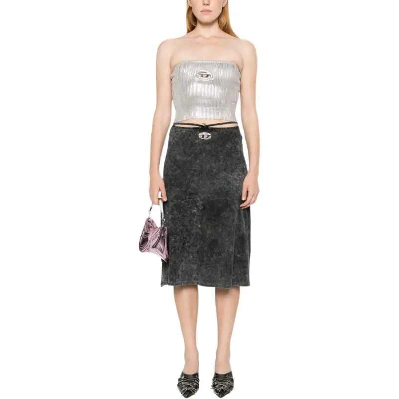 DIESEL O-Rossi Marbled Midi Skirt-2