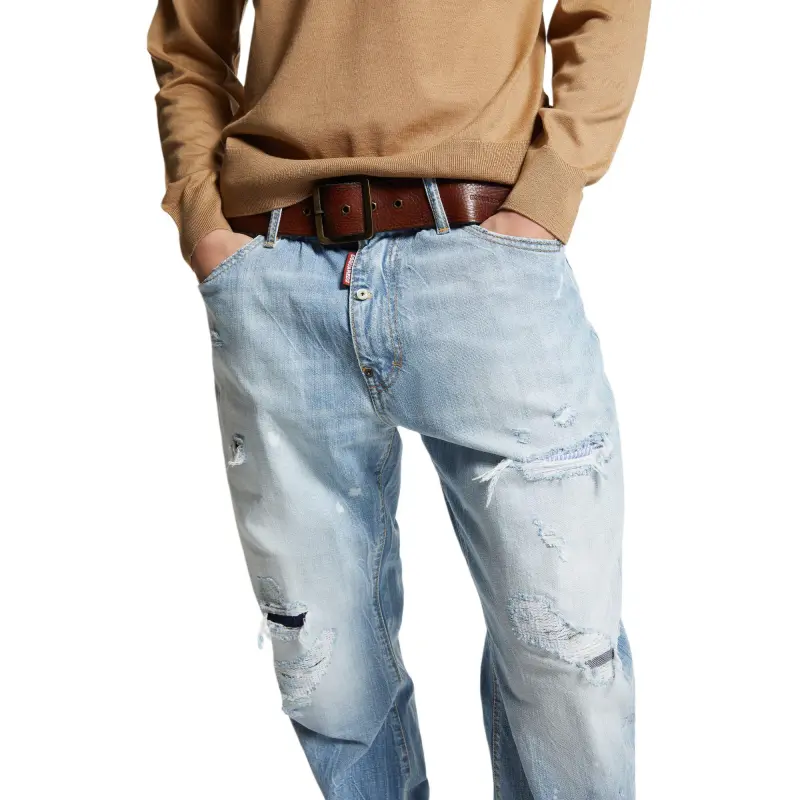 DSQUARED 2 Light Bleach Washed Big Brother Jeans-4