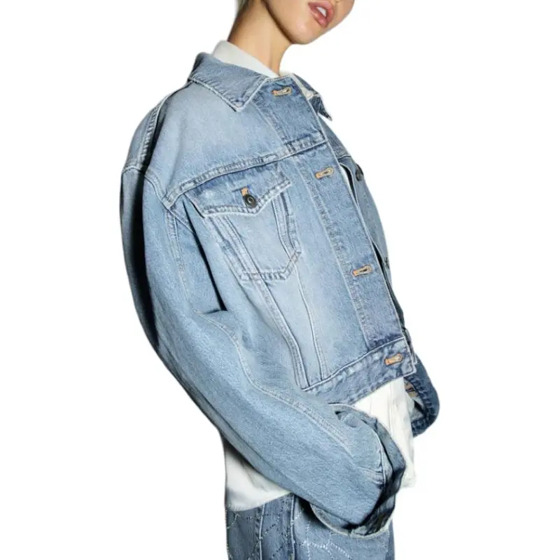 ZARA Valentine's Day Collection Denim Jackets Women's Blue-2