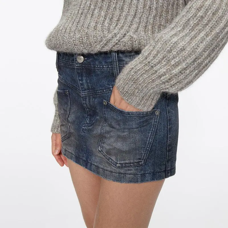 Miss Sixty Denim Short Skirts Women's Dark Blue-2