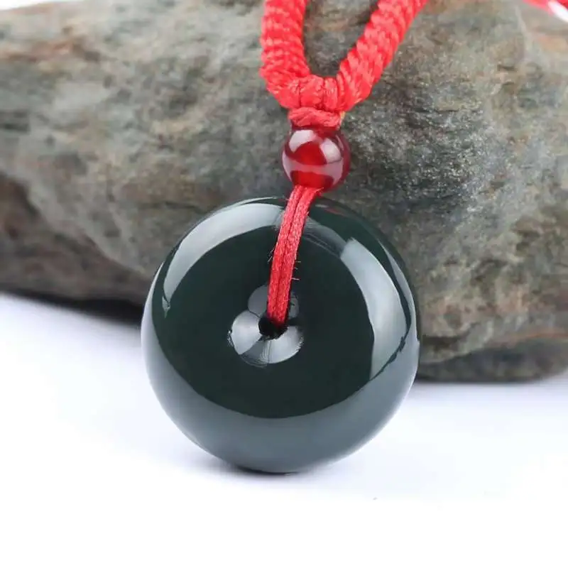 Grace Hetian Jade Necklaces Green Jade Unisex-5
