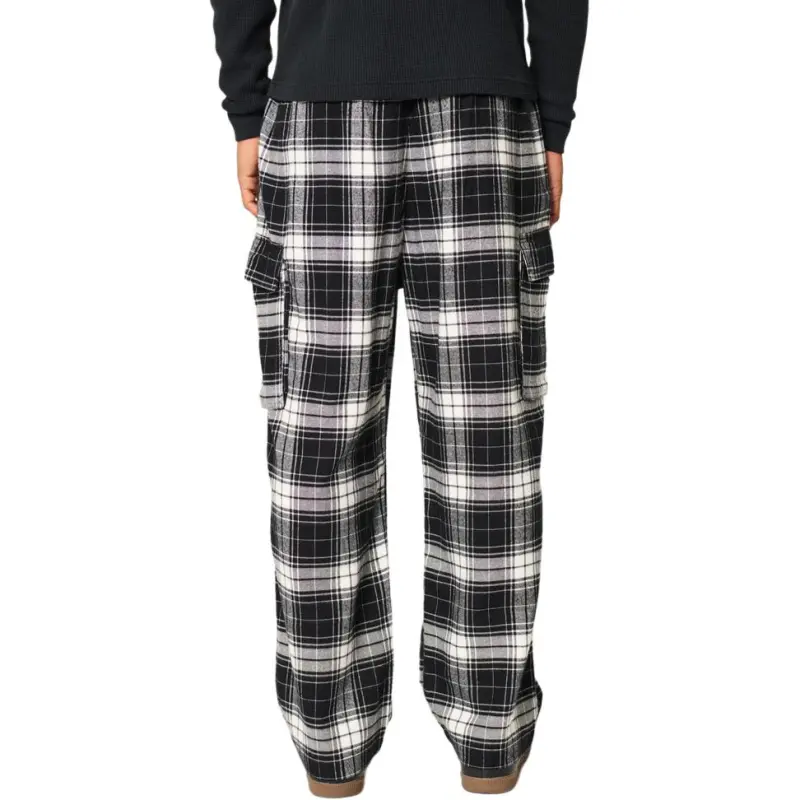 Hollister Pajama Pants Men's Black Plaid-1