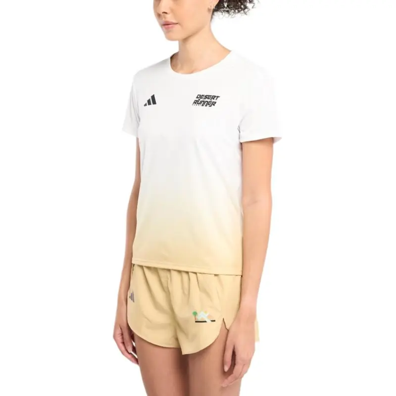 Adidas RunnerAdizero FW24 T-Shirt Women's White/Yellow-2