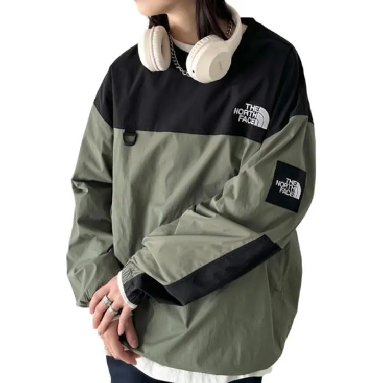 THE NORTH FACE Albany Crewneck Army Green Unisex Korea Version-4