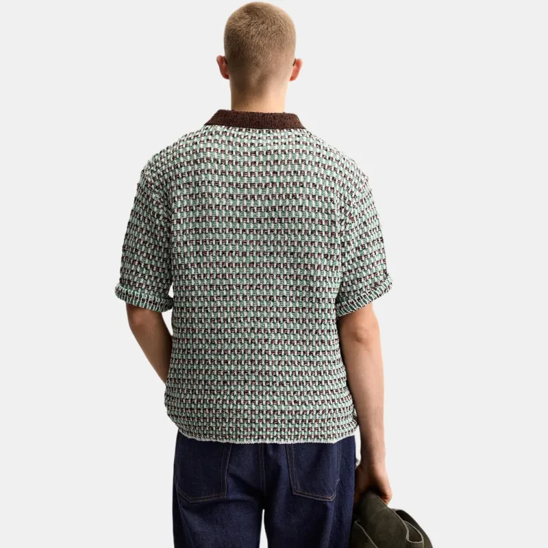 ZARA Polo Shirts Men Green-2