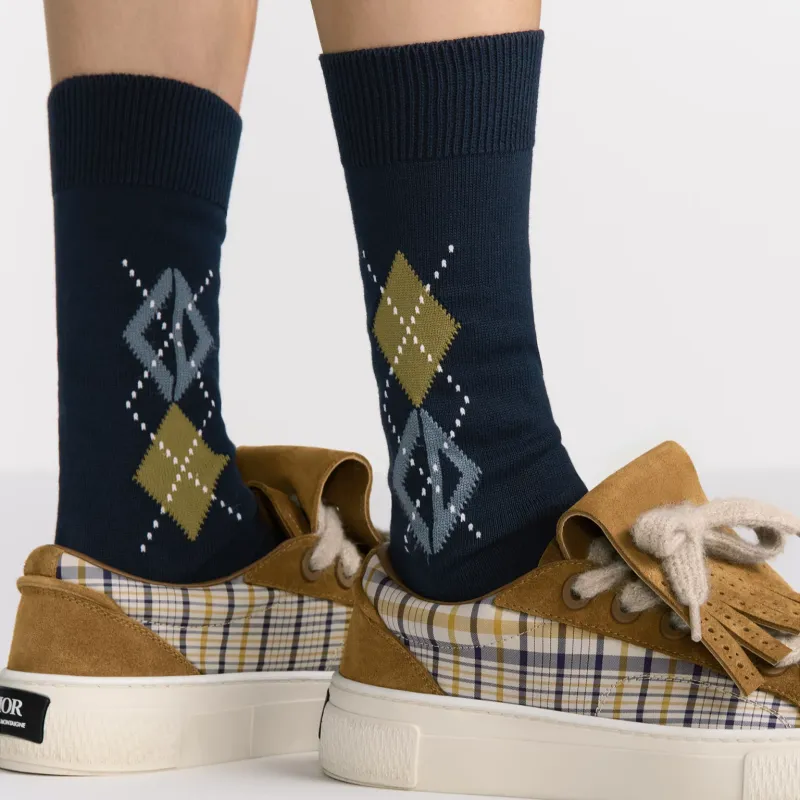 DIOR Mid Calf Socks Unisex 3 Pack-4