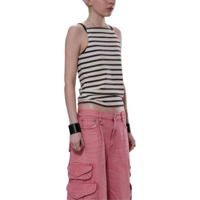 R13 SS25 Camisole Women's Black White-4