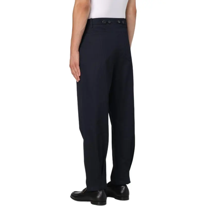 Valentino Mid Rise Pleated Straight Leg Trousers-3