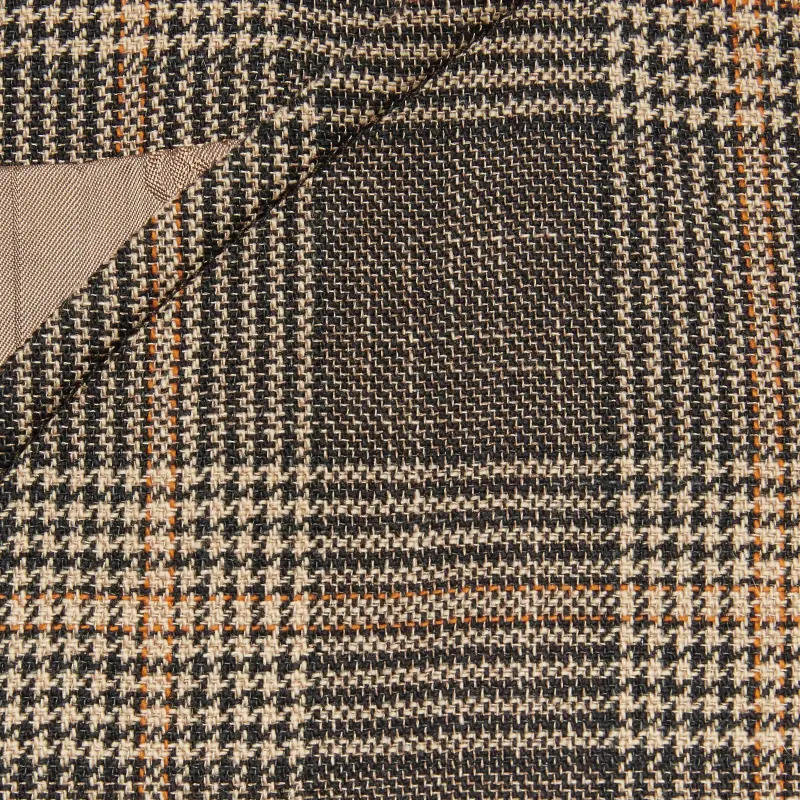 GUCCI Prince Of Wales Check Belted Mid-Length Coat-6