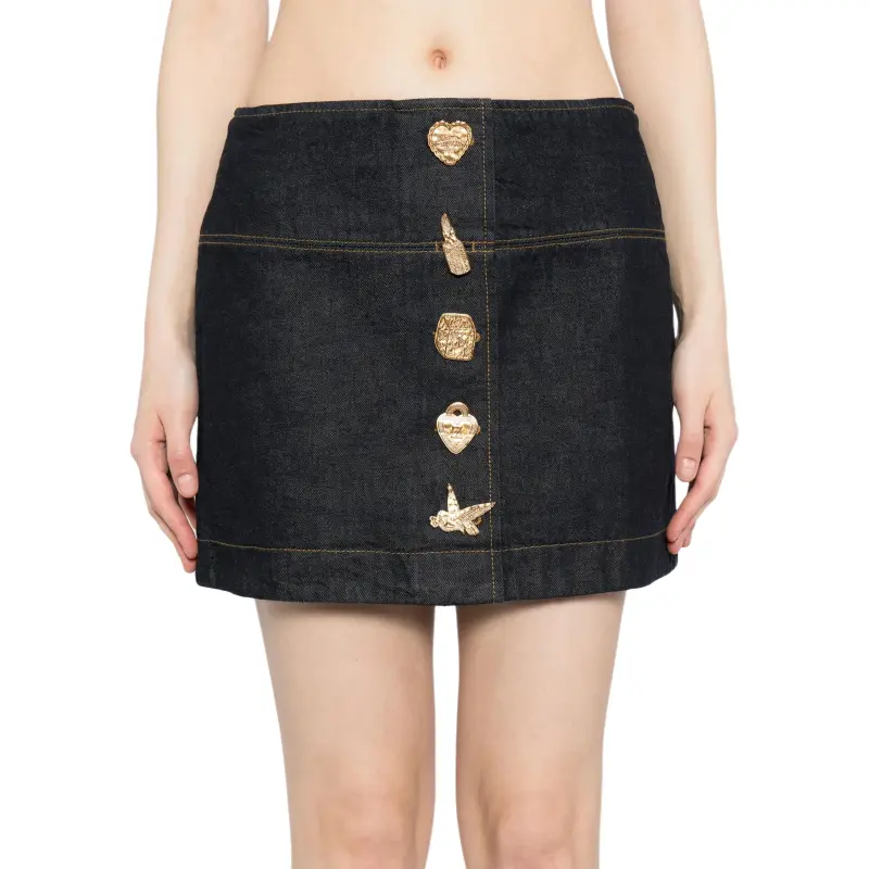 Zimmermann Crush Denim Mini Skirt-2