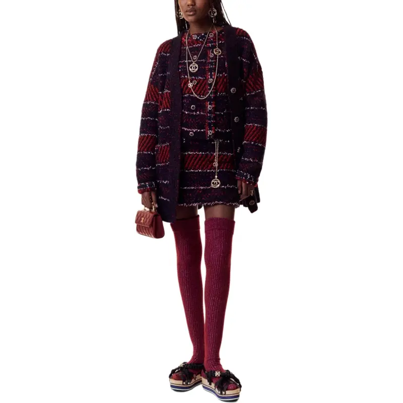 CHANEL 1986 1988 Tweed Cardigan-2