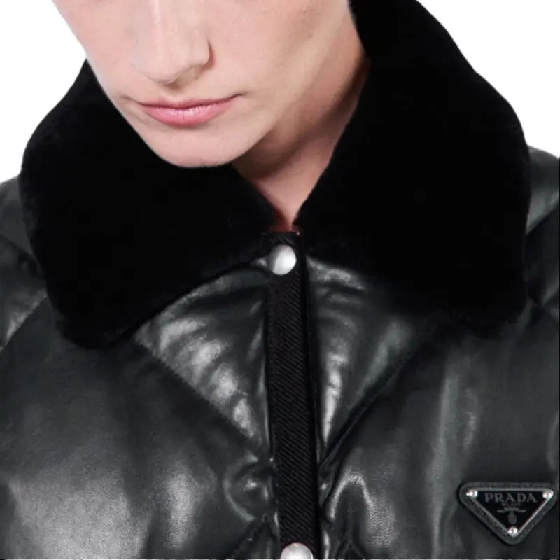 PRADA Quilted Leather Jacket-4