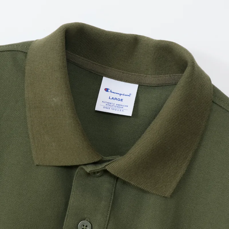 Champion Polo Shirts Unisex Olive Green-3