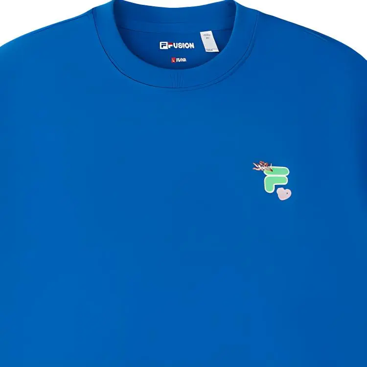 FILA FUSION FOB Series T Shirt Unisex Dream Sea Blue-6