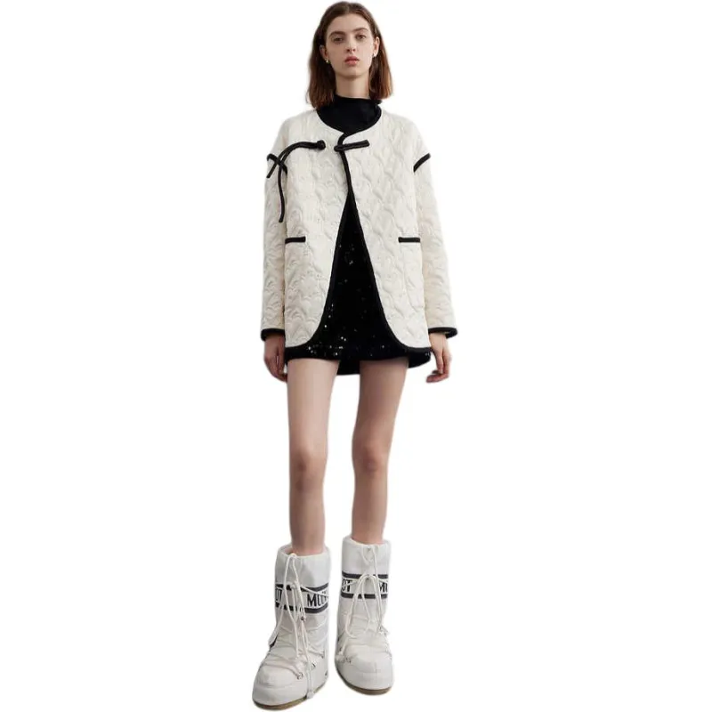3COLOUR Puffer Jacket Women's Ecru-2