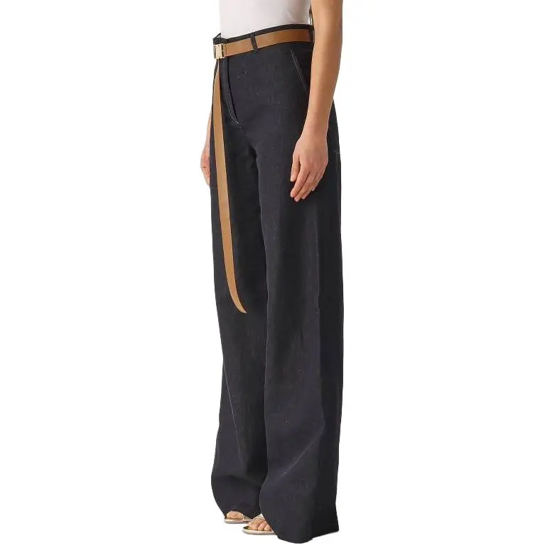 MaxMara Studio Casual Pants Women's Ink Blue-1