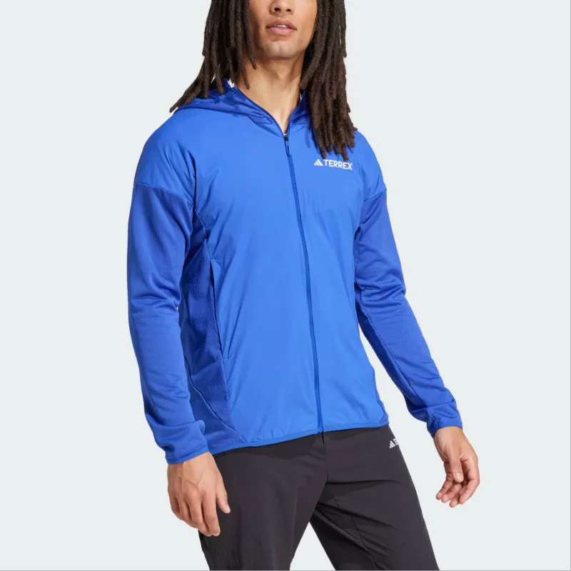 Adidas Free Shipping With AdiClub Terrex Xperior Climawarm+ Wind Light Fleece Hooded Jacket-2