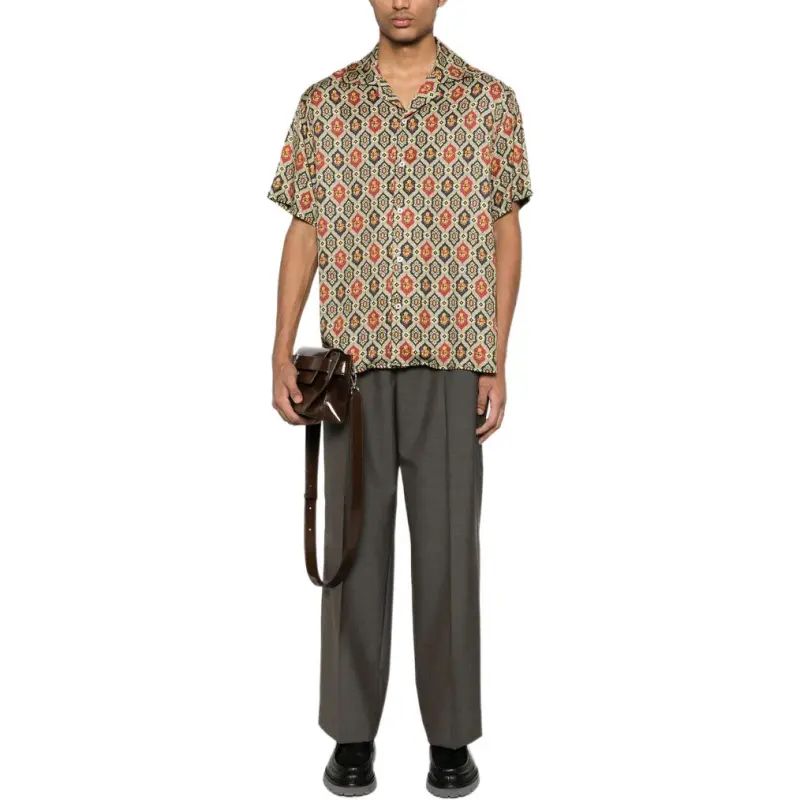 Drôle De Monsieur La Chemise Ornements Short Sleeved Shirt-2