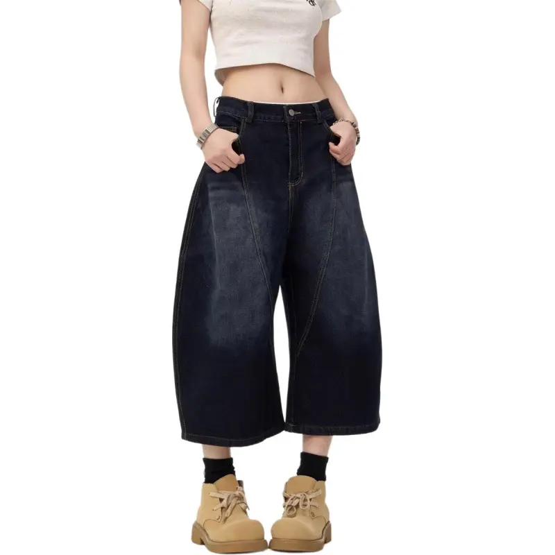 Ordifen Denim Shorts Women's Image Color-3