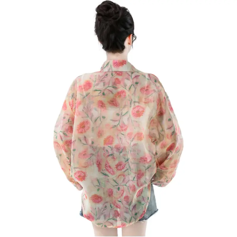 Flowers in water Shirts Women's Red-1