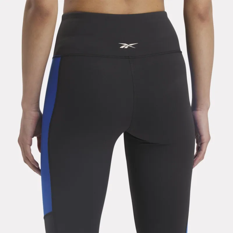 Reebok Lu Leggings Women's Black/Blue-3