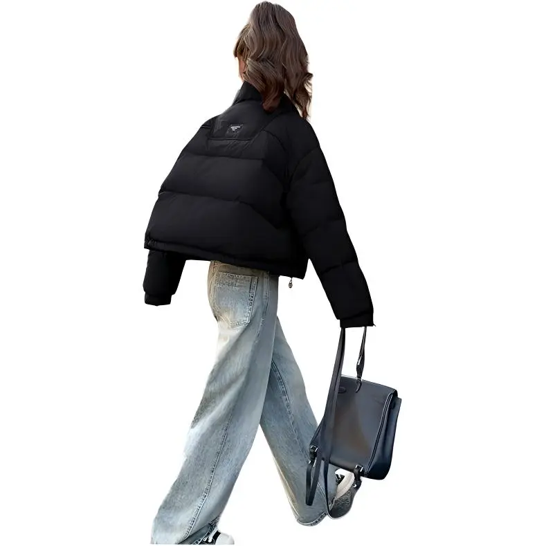 Flowers In Water Puffer Jacket Women's-4