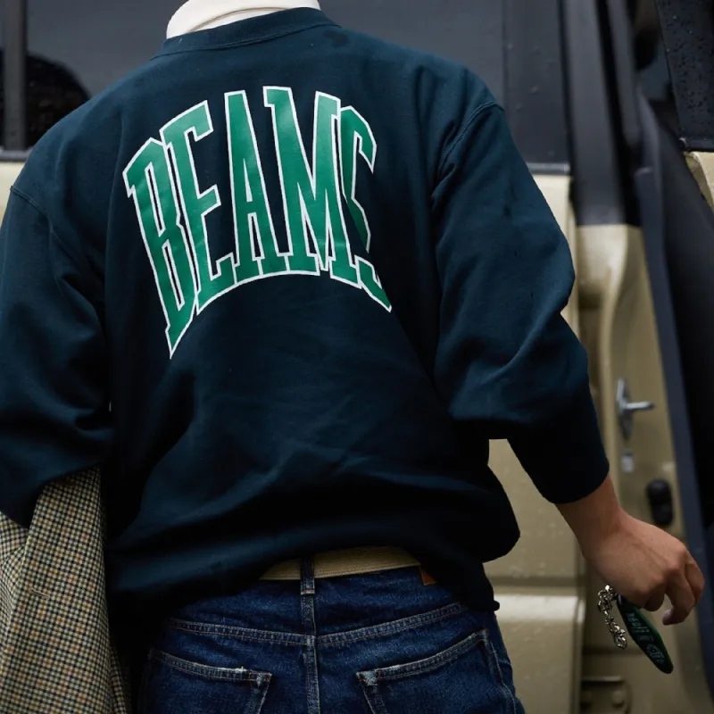 Starbucks/starbucks X Champion Beams X Starbucks Collaboration Sweatshirts Unisex Navy-3