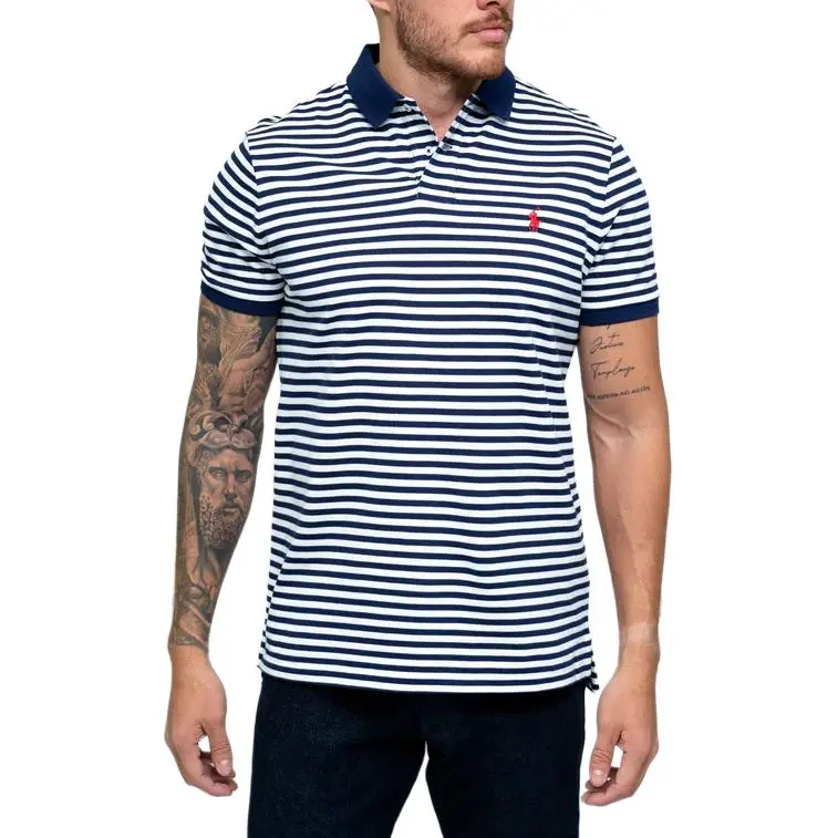 Polo Ralph Lauren Logo Embroidered Striped Polo Shirt-2