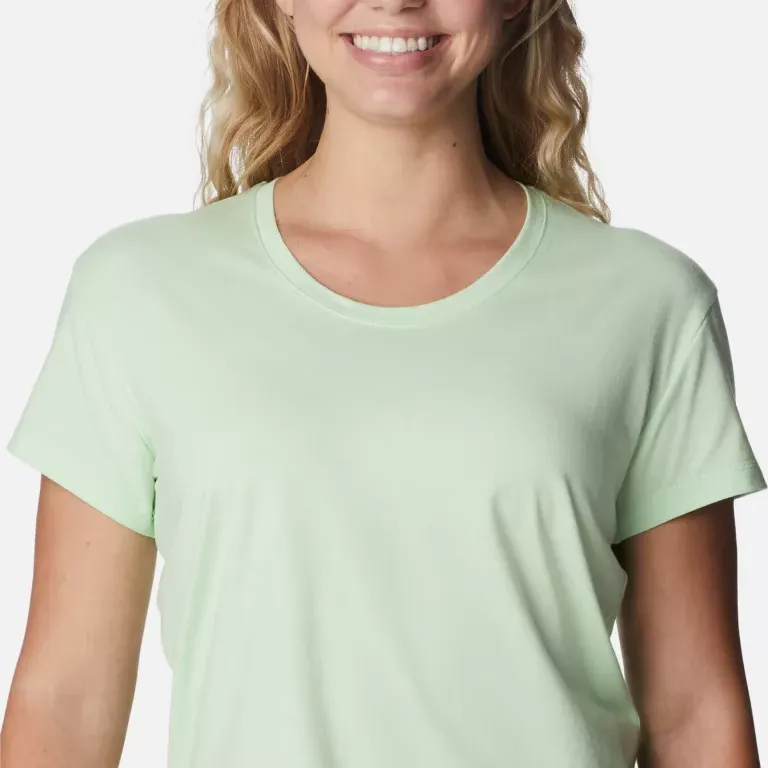 Columbia T-Shirts Women's Light Green-4