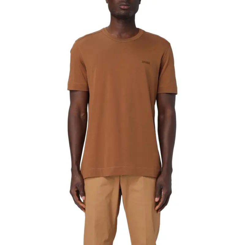Ermenegildo Zegna Logo embroidered T shirt-2
