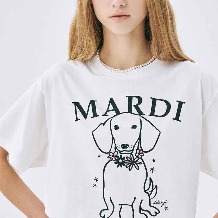 MARDI MERCREDI T Shirts Women's Ivory Pink-4