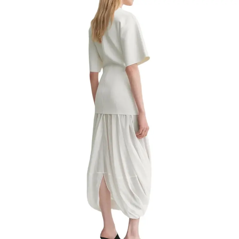 TOTEME Short Sleeved Dress Women's White-2
