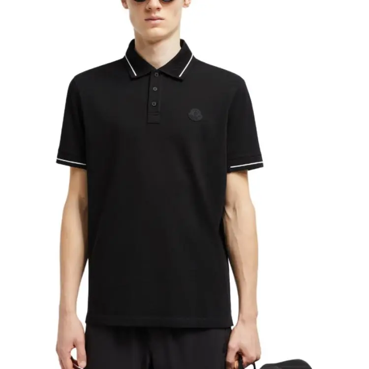 Moncler Logo Patch Short Sleeved Polo Shirt-1