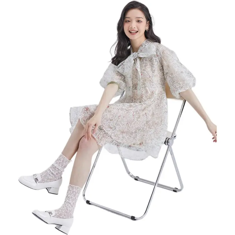 DEAR DEER PUFF Short Sleeved Dresses Women's Dress-5
