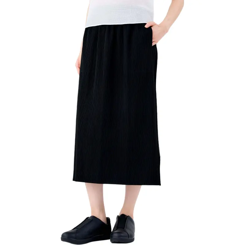 ISSEY MIYAKE Casual Long Skirt Women's Black-4