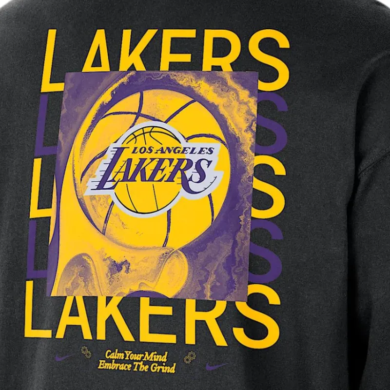 Nike x NBA Courtside Los Angeles Lakers T-Shirt Men's Black-2