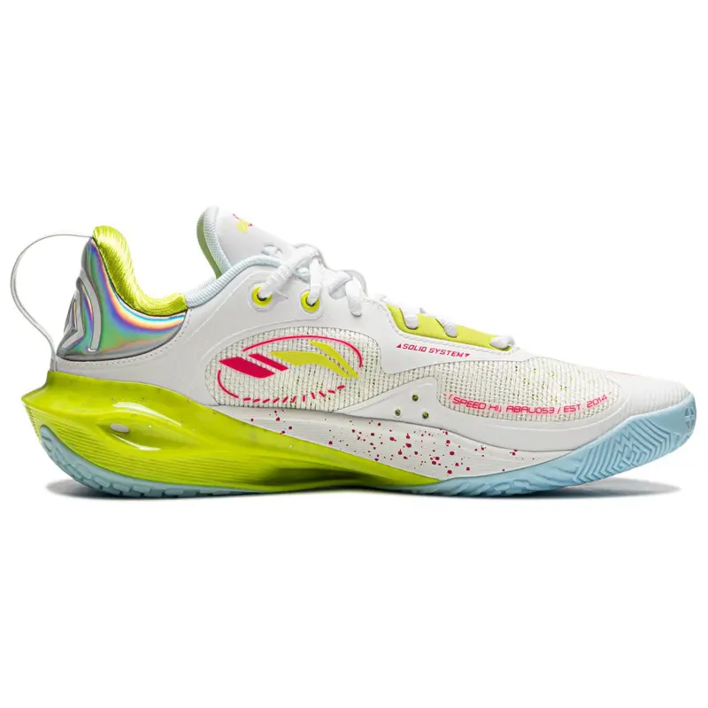 LiNing Flash Strike 11 Supportive And Elastic Low Top Basketball Shoes Men's White Green Red-1
