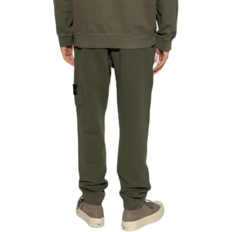 STONE ISLAND Logo Patch Tapered Leg Sweatpants-3