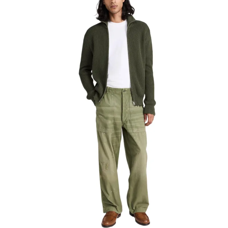 MM6 Maison Margiela Ribbed Knit Zipped Cardigan-3