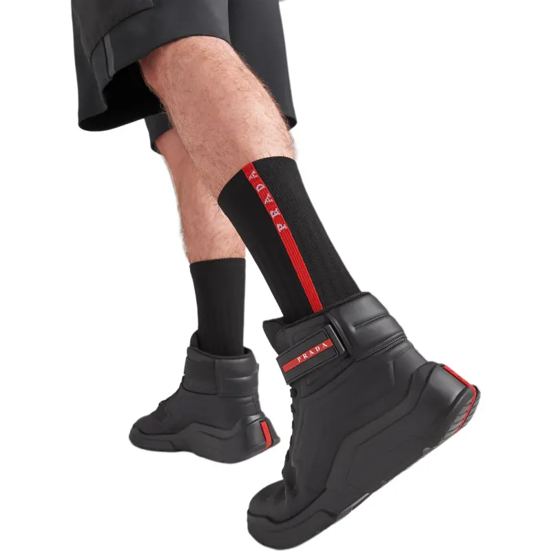 PRADA Mid-Calf Socks Men's 1 Pack Black-1