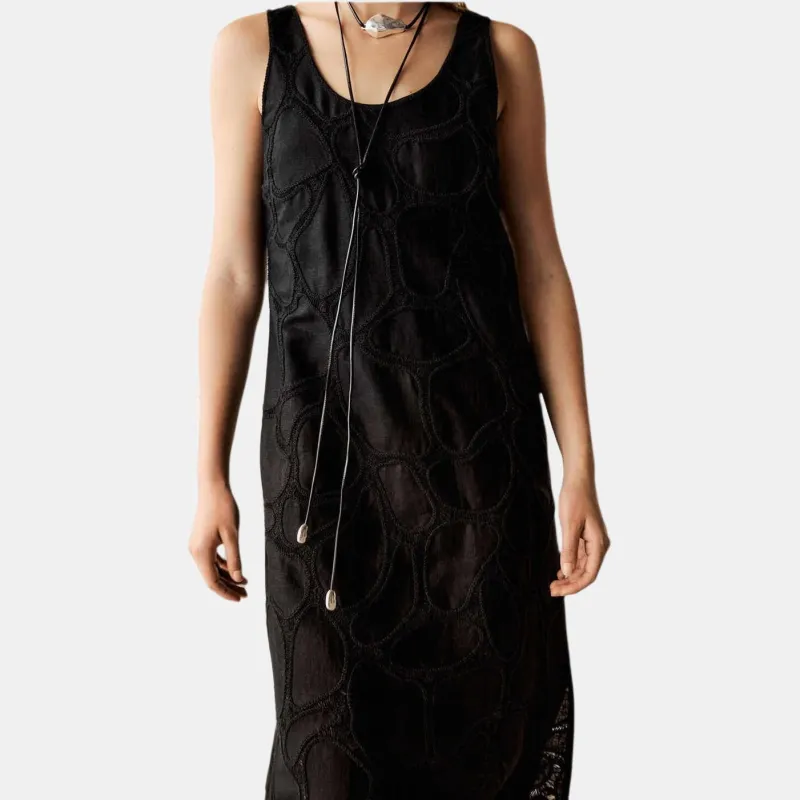 Massimo Dutti Sleeveless Dress Women's Black-3