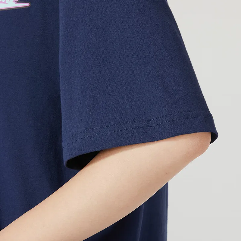 Nike Women'ss Logo Letter Print Retro T-Shirt 'Navy Blue'-5