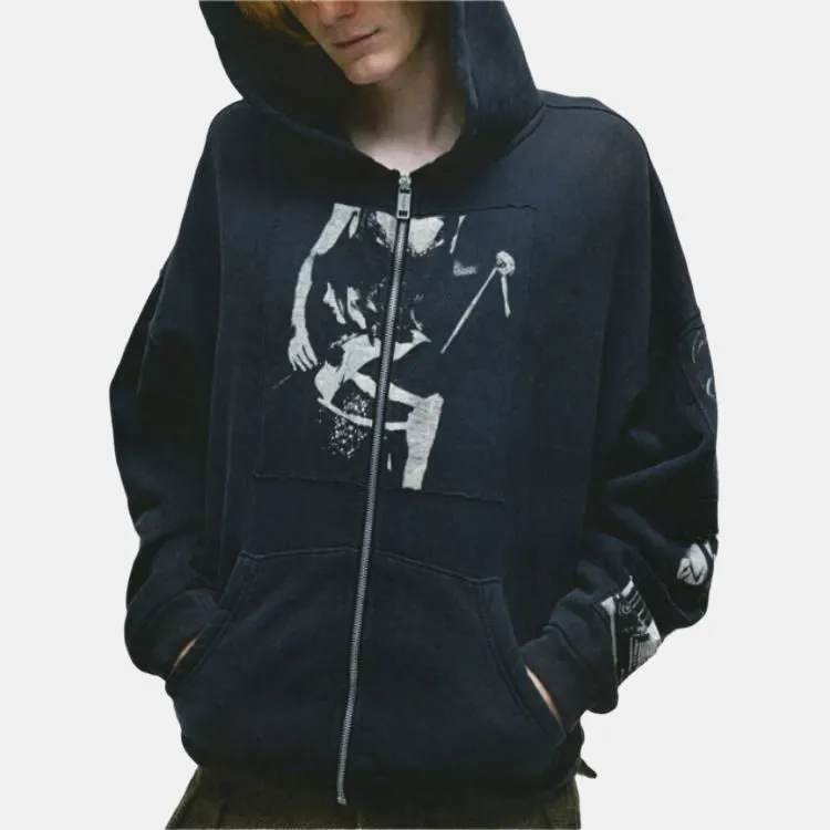 ENFANTS RICHES DEPRIMES Asphyxiation Assemblage Zip Hoodie-2