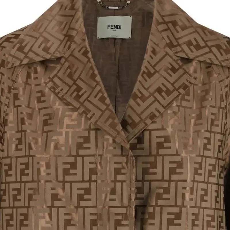 FENDI Ff Printed Long Sleeved Coat-2